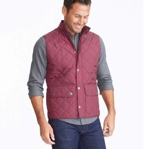 UNTUCKit Men's Wynwood Quilted Vest - Burgundy - XXL
